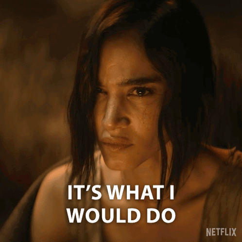 A Woman Says It 'S What I Would Do In A Netflix Advertisement GIF