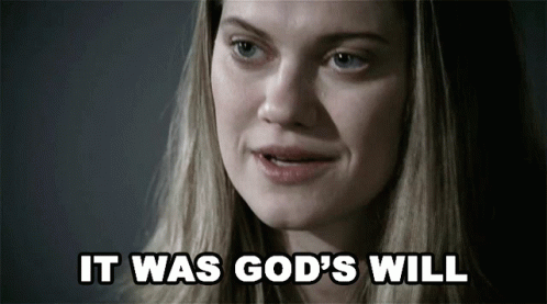 A Woman Says It Was God 'S Will In Front Of Her GIF