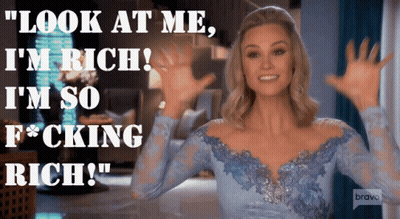 A Woman Says Look At Me I 'M Rich I 'M So Fucking Rich GIF