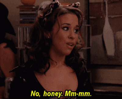 A Woman Says " No Honey Mm-Mm " While Wearing A Cat Costume GIF