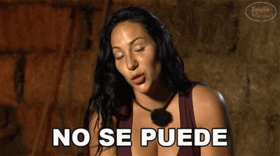 A Woman Says " No Se Puede " In Spanish GIF