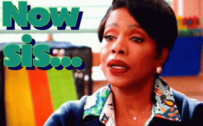 A Woman Says Now Sis While Looking At Something GIF