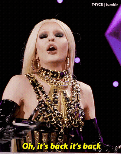 A Woman Says Oh It 'S Back It 'S Back On A Screen GIF