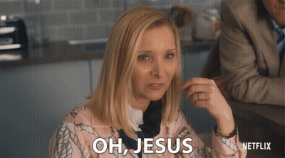 A Woman Says " Oh Jesus " In A Netflix Ad GIF