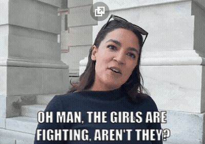 A Woman Says Oh Man The Girls Are Fighting Are N't They GIF