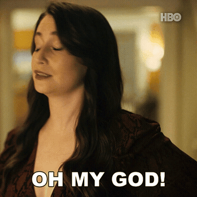A Woman Says " Oh My God " In A Hbo Ad GIF