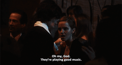 A Woman Says Oh My God They 'Re Playing Good Music In A Crowd GIF