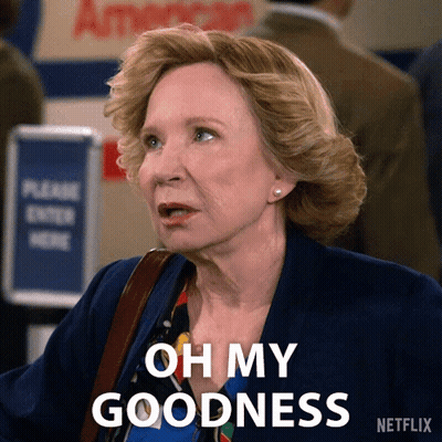 A Woman Says " Oh My Goodness " In A Netflix Ad GIF