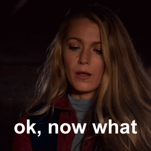 A Woman Says Ok Now What In Front Of Her GIF