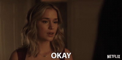 A Woman Says Okay In A Netflix Advertisement GIF