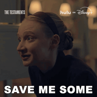 A Woman Says " Save Me Some " In A Disney Advertisement GIF