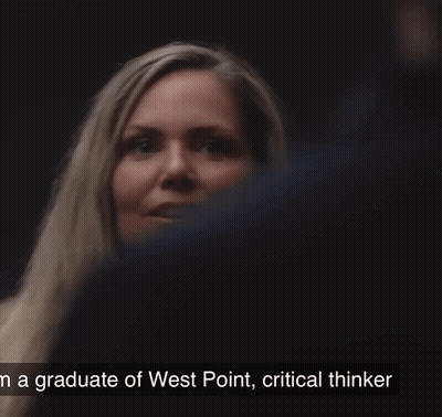 A Woman Says She Is A Graduate Of West Point And A Critical Thinker GIF