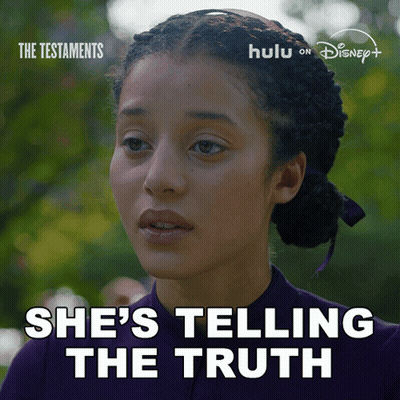 A Woman Says She 'S Telling The Truth On A Disney Advertisement GIF