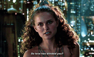 A Woman Says So Love Has Blinded You In A Movie Scene GIF