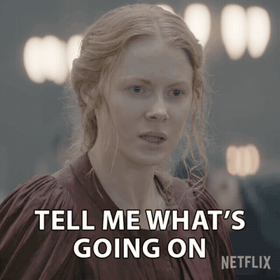 A Woman Says Tell Me What 'S Going On In A Netflix Ad GIF