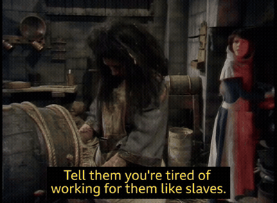 A Woman Says Tell Them You 'Re Tired Of Working For Them Like Slaves While Another Woman Looks On GIF