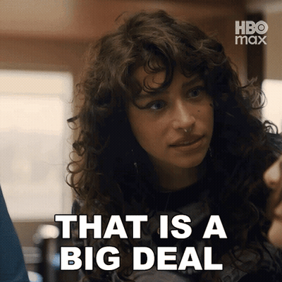 A Woman Says That Is A Big Deal In A Hbo Max Advertisement GIF