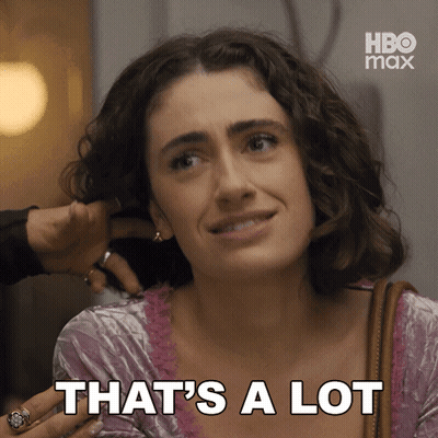 A Woman Says That 'S A Lot In Front Of Her Face GIF