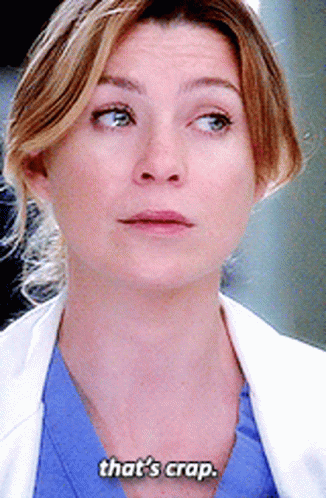 A Woman Says That 'S Crap In A Close Up Of Her Face GIF