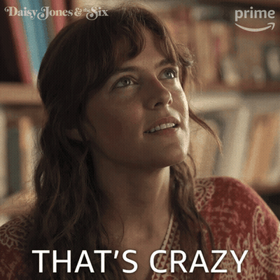 A Woman Says That 'S Crazy While Looking Up GIF