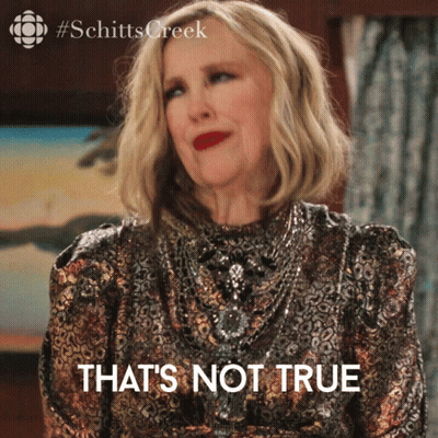 A Woman Says That 'S Not True While Wearing A Sequined Dress GIF