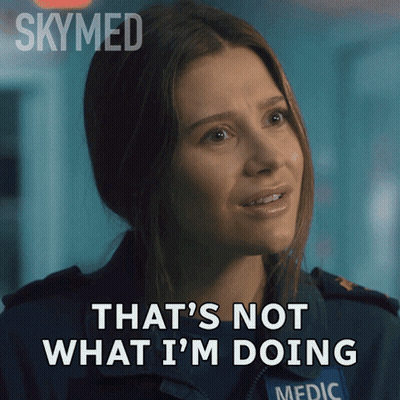 A Woman Says That 'S Not What I 'M Doing While Wearing A Medic Uniform GIF