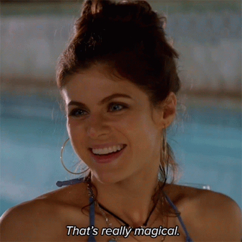 A Woman Says That 'S Really Magical In A Swimming Pool GIF