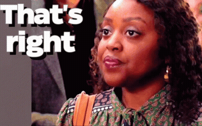 A Woman Says That 'S Right Next To Her GIF