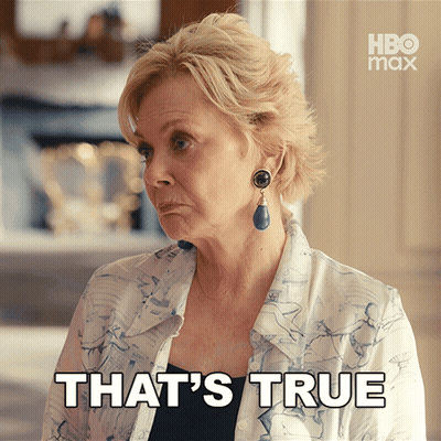A Woman Says That 'S True In A Hbo Max Advertisement GIF
