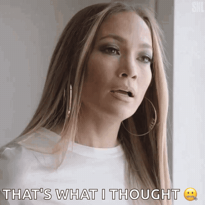 A Woman Says That 'S What I Thought With A Smiley Face On Her Face GIF