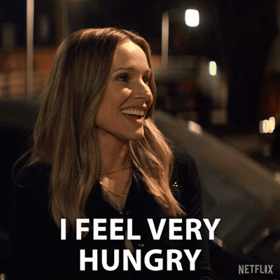 A Woman Says That She Feels Very Hungry GIF