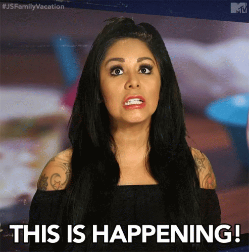 A Woman Says This Is Happening In Front Of A Mtv Logo GIF