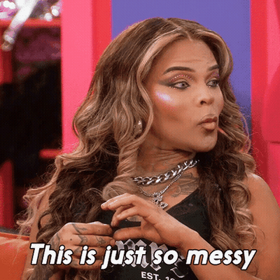 A Woman Says This Is Just So Messy GIF
