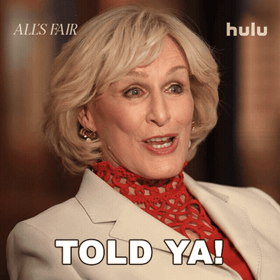 A Woman Says Told Ya In A Hulu Ad GIF