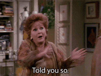 A Woman Says Told You So In A Room GIF