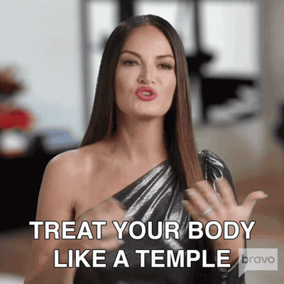 A Woman Says Treat Your Body Like A Temple Bravo GIF