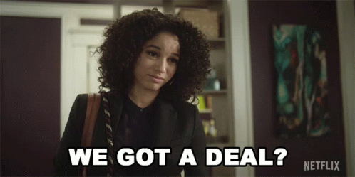 A Woman Says We Got A Deal In A Netflix Ad GIF