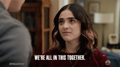 A Woman Says " We 'Re All In This Together " GIF