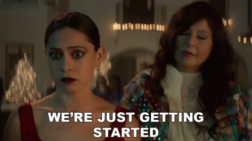 Woman Saying We're Just Getting Started GIF