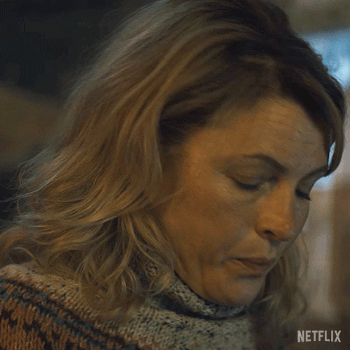 A Woman Says What If He 'S Right In A Netflix Advertisement GIF