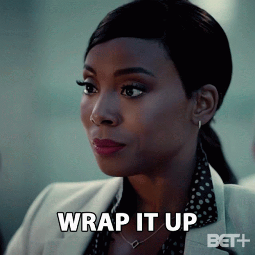 A Woman Says " Wrap It Up " In A Bet Advertisement GIF