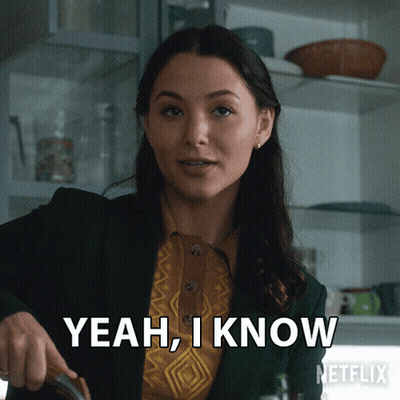 A Woman Says " Yeah I Know " In A Netflix Advertisement GIF