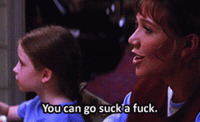 A Woman Says You Can Go Suck A Fuck Next To A Child GIF