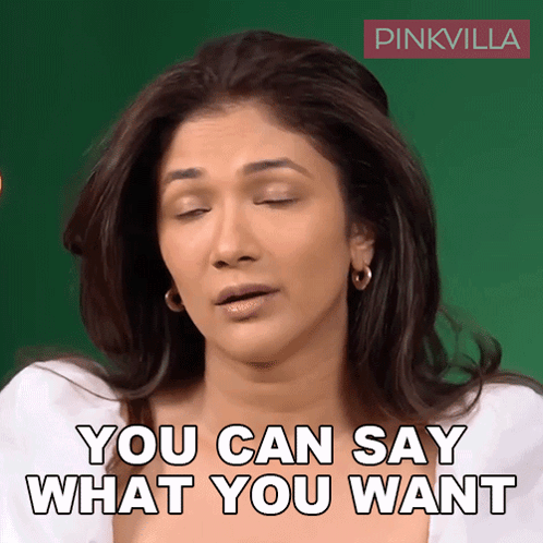 A Woman Says You Can Say What You Want With Her Eyes Closed GIF