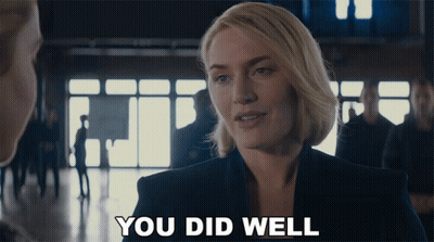 A Woman Says " You Did Well " While Looking At Another Woman GIF