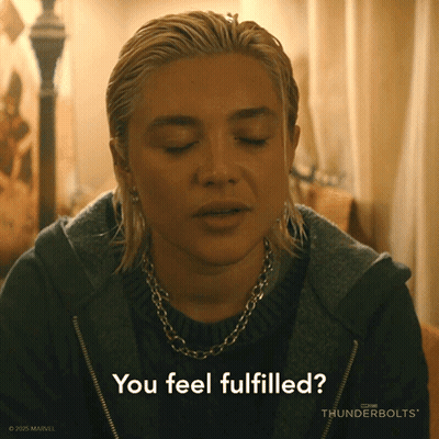 A Woman Says You Feel Fulfilled While Wearing A Black Jacket GIF