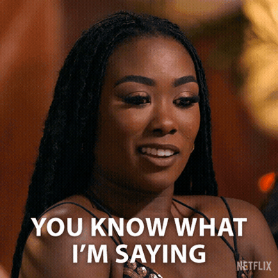 A Woman Says " You Know What I 'M Saying " In A Netflix Ad GIF