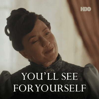 A Woman Says You 'Ll See For Yourself With A Hbo Logo Behind Her GIF