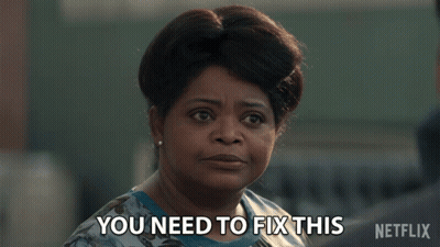 A Woman Says " You Need To Fix This " In A Netflix Advertisement GIF