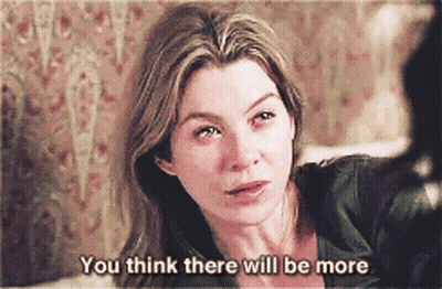 A Woman Says " You Think There Will Be More " In Front Of A Wall GIF